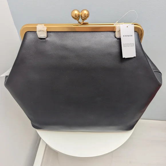 Coach Kisslock Frame In Black/Large (2 Of 2) - Picture 2 of 8